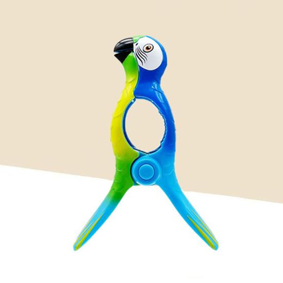 2 Stück Kleiderklammern, tolle Klemmkraft, wiederverwendbar, große Backen, Cartoon-Form, kleine Zähne, zum Fixieren von Handtüchern, verdicken, für Zuhause, Socken-Lüftungsklammern, Strandzubehör