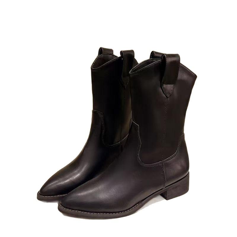 Medium boots new western cowboy boots but knee high Martin boots slim Chelsea boots tide