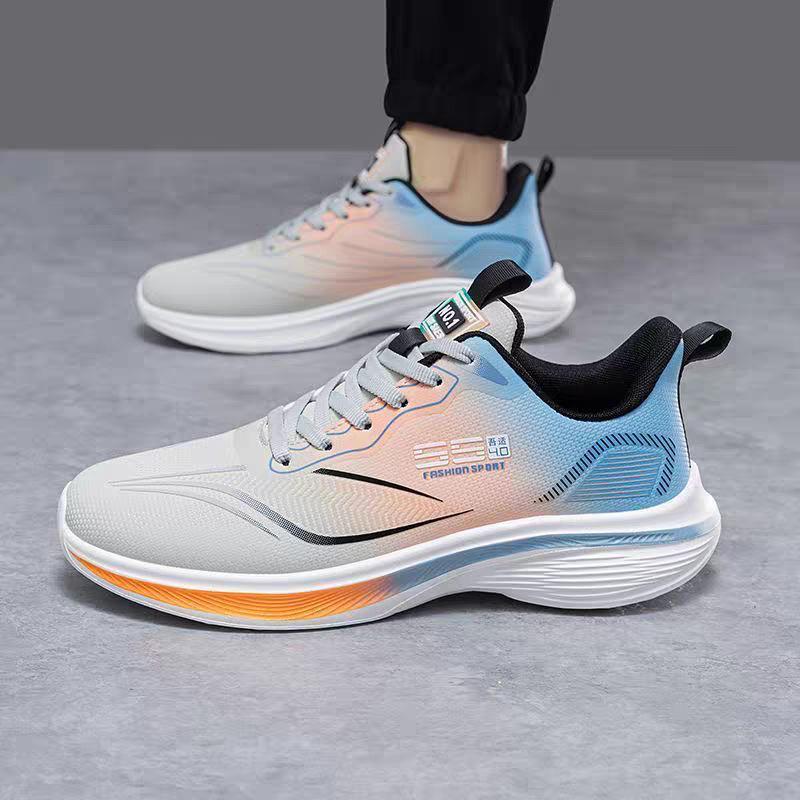 Spring and Autumn Sneakers Large Size Lightweight Leather Surface Outdoor Running Shoes Casual
