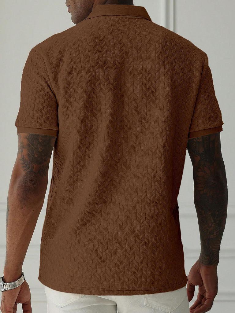 2025 Sommer Herren Uni Poloshirt - Kurzarm, Business-Stil, Chemiefaserstoff