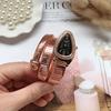 Girls' Creative Snake-Shaped Bangle Quartz Watch