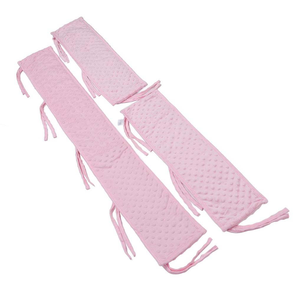 3 Deler Baby Senggjerde Støtfanger Delt Type Spedbarnsseng Myk Beskyttelseshylse Boble Fløyel Stoff Kant