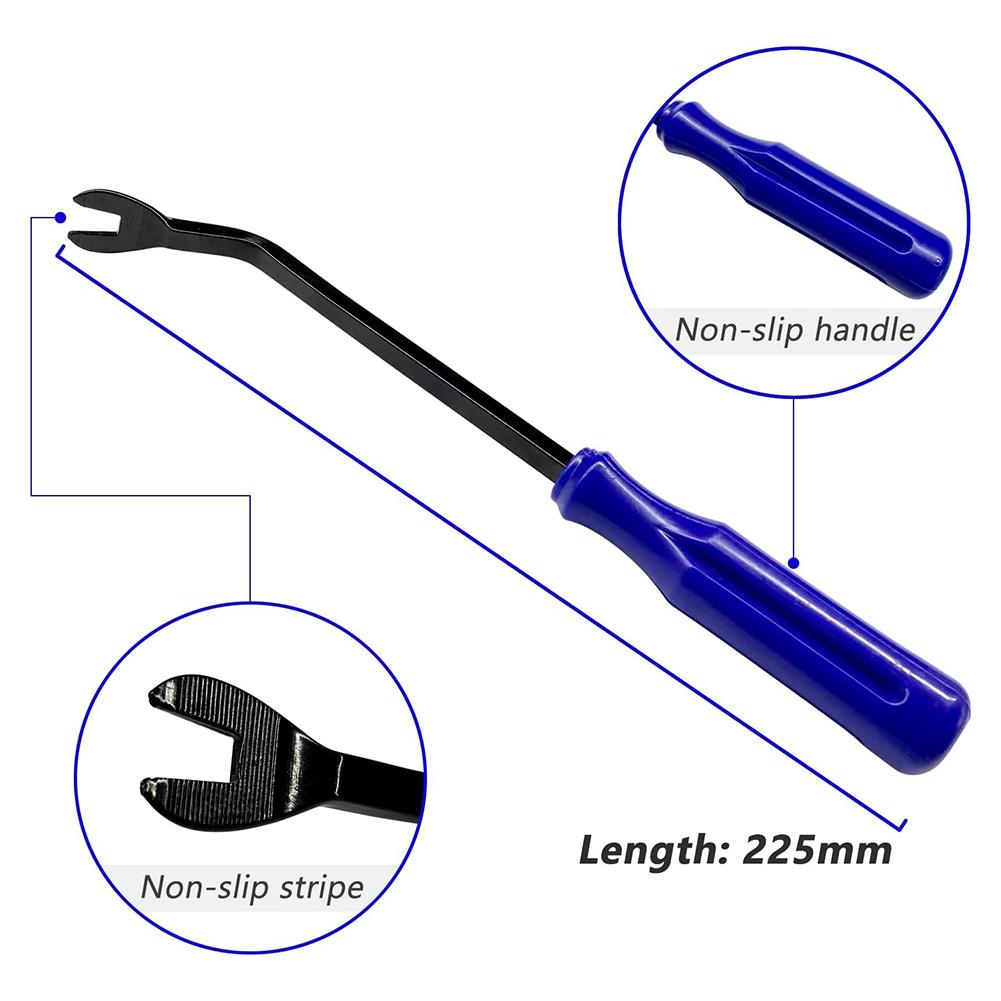 Auto Door Clip Panel Trim Removal Tool Door Trim Panel Fastener Puller Decor Removal Tool Pry Pliers Blue Handle Black Lever