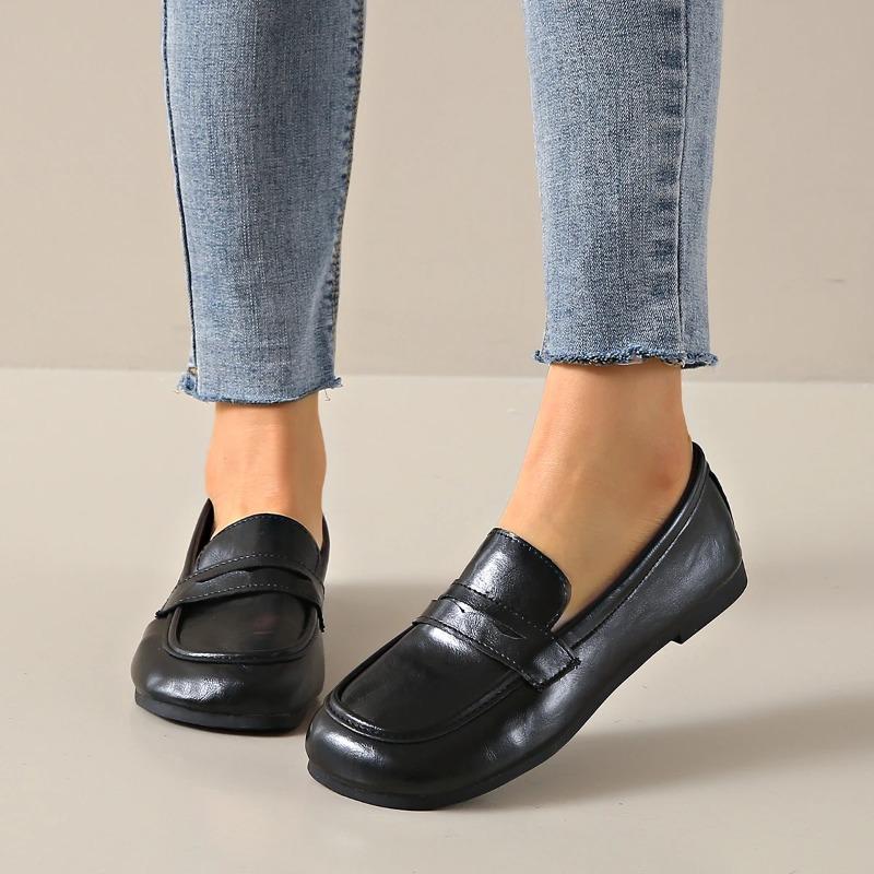 2025 Women Spring New Flats Shoes Soft-soled Loafers Slip On Boat Shoes Designer Casual Leather Oxfords