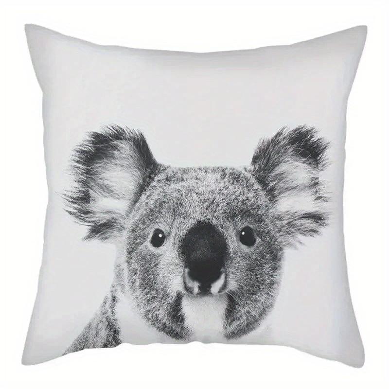 Koalas With Floral Crowns Decorative Pillow Covers Pattern Cushion Cover Suitable For Sofa Bedroom Car Pillow Cover