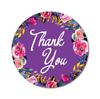 Darling Souvenir Round 45 Pcs Floral & Vines Border Black Thank You Stickers Envelope Seal-1.6