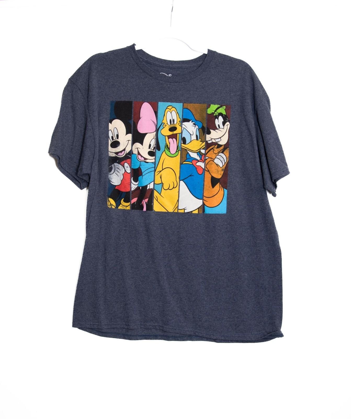 Disney Character Graphic L T-Shirt Featuring Mickey Minnie Pluto Donald Goofy XL