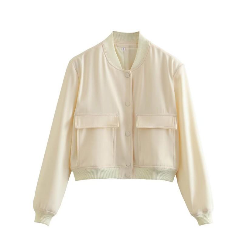Womens Oversized Casual Jacket With Large Pockets Streetwear Style Lightweight Layering Outerwear In Multiple Solid Colors