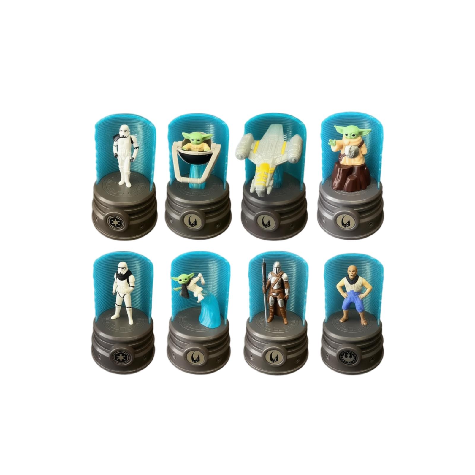 

8pcs Collectible Action Figures Set Display Stand Model Toys for Boys and Girls Including Various Character Poses with Base Stands for Display One Size белый