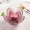 ZISIZ Handbemaltes Blütenblatt-Glas-Schalen-Set