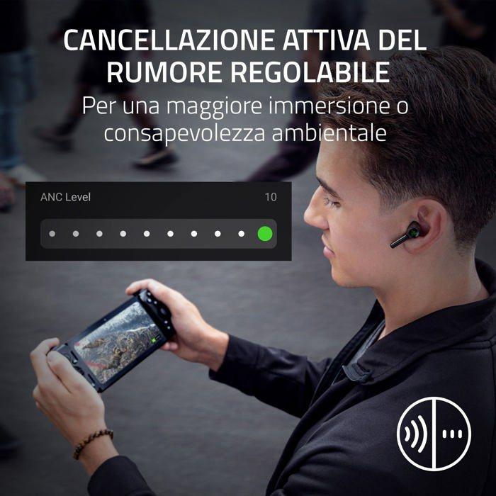 Écouteurs Stéréo Sans Fil Razer Hammerhead Pro Hyperspeed True, Noirs