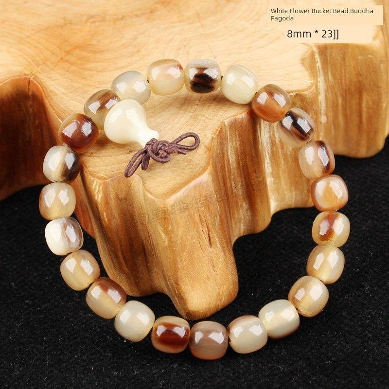 

Ремесла Тибет Браслет Бусины Этнический Стиль Череп Яка Браслет White horn bracelet barrel beads pagoda 8mm * 23
