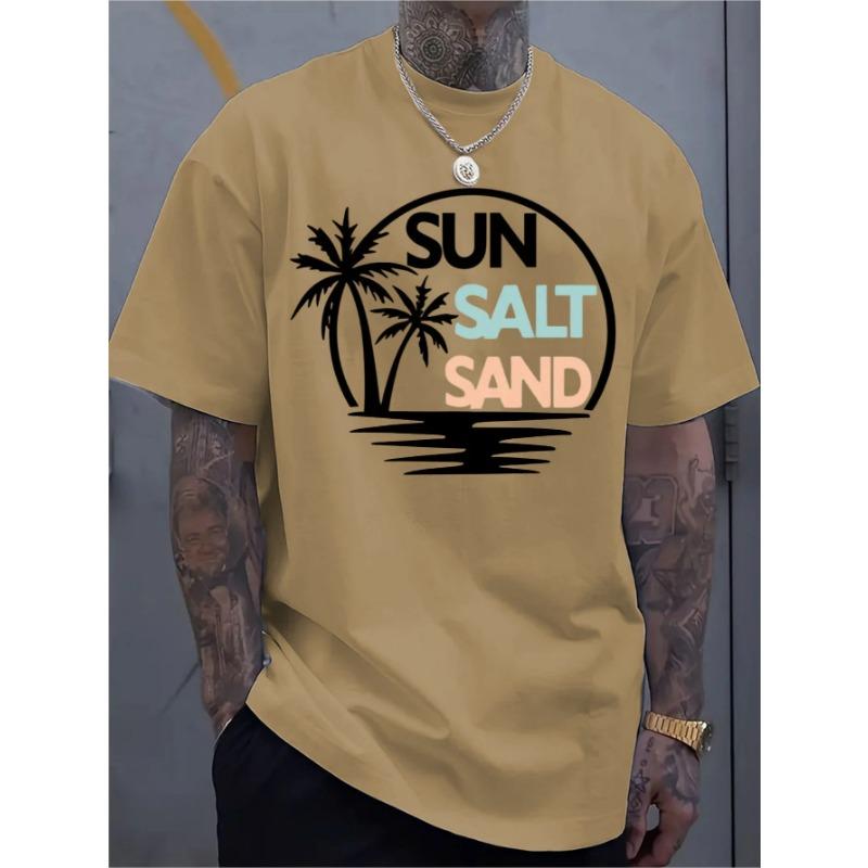 Men's fashionable round neck T-shirt