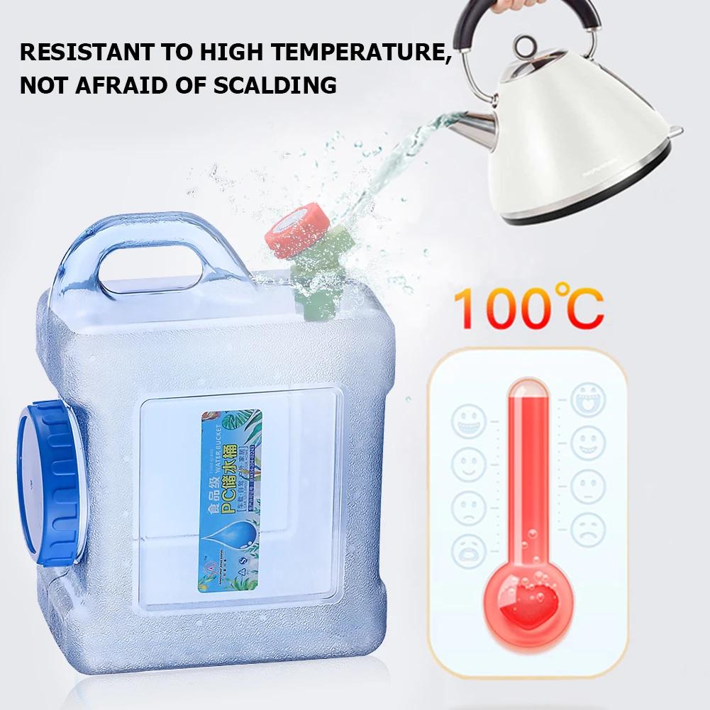 5L/5.5L/7.5L/10L/15L Portable Water Bucket Water Storage Carrier Pure Water Tank Container Faucet Outdoor Hiking Camping Picnic