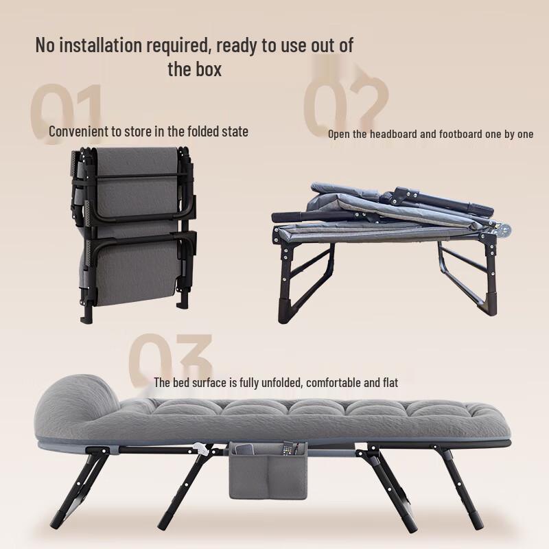 OEING Outdoor Folding Camp Bed & Lounge Chair
