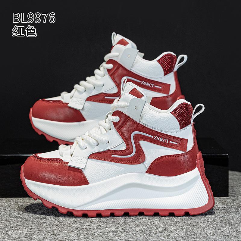 High-top Dad Shoes Spring and Autumn New Casual Thick-soled Height-increasing Small Sports Board Shoes