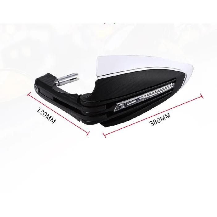 Carbon Fiber Motorcycle Handlebar Handguards with LED Turn Signal Lights for 7/8" 22mm Steel Handlebar Scooter ATV Dirt Bike
