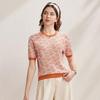 Zhao Jun 2026 Spring/Summer Mulberry Silk Blend Jacquard Knit T-shirt