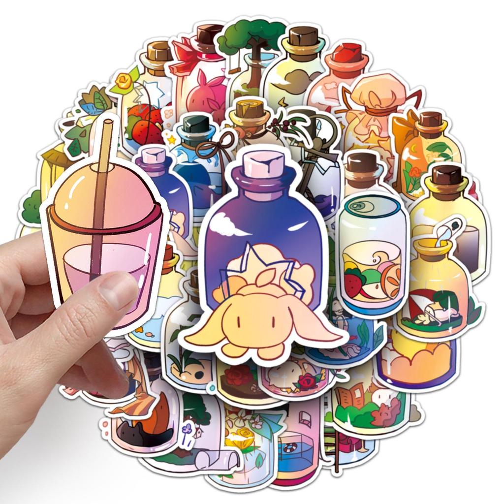 50 Original Graffiti Art Stickers: Waterproof Decor for Journals, Water Bottles, and Suitcases