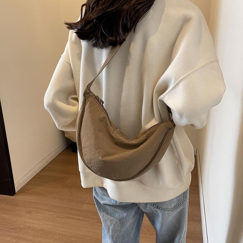 Small Bag Women's Simple All-Match Satchel Shoulder Bag Crossbody Dumpling Bag for Travel