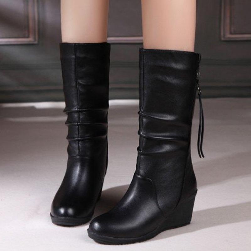 Autumn and winter new platform Martin boots women's spring and autumn single boots trendy Chelsea medium boots