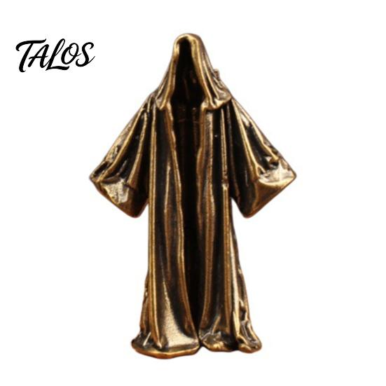 Figurina Bronzo Retrò Fantasma Senza Volto Vintage Figurina Ottone, Statua Misteriosa in Metallo, Piccolo Ornamento Creativo per Arredamento Casa Gotica Scaffale da Tavolo Scrivania