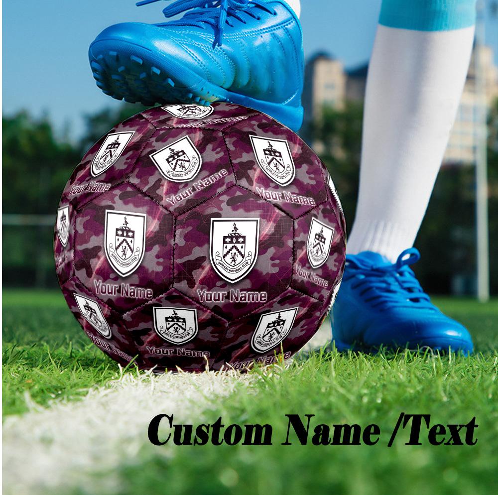 Size 5 Football Custom Name Text, Outdoor Training Soccer BallBurnley Football