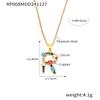 Colorful Zircon Alphabet Pendant Necklace - Hip-Hop Style