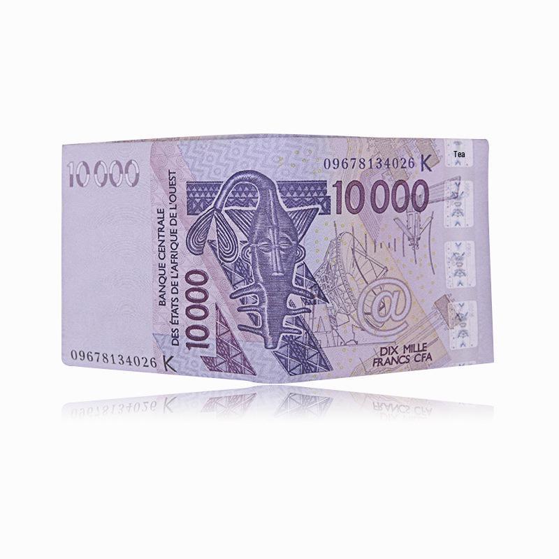 Unisexová krátká peněženka s kreativními vzory měn z různých zemí