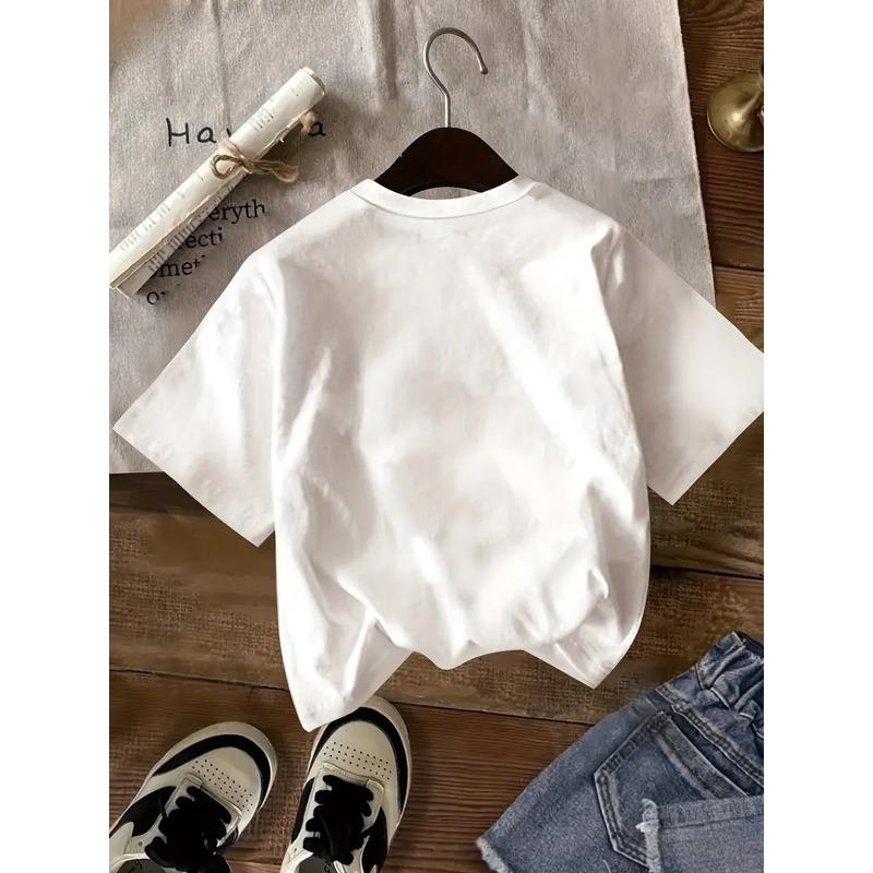 European sizes Artistic Style Children'S School of Fish Print T-Shirt! T-Shirt Is Soft And Breathable, Hand-Painted Red Fish Design Easy And Premium
