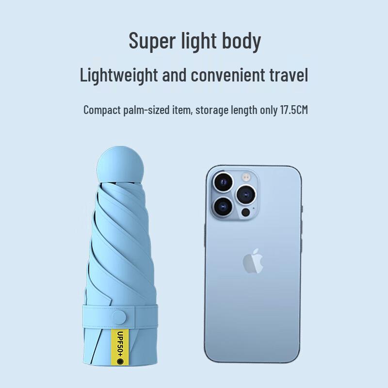 YUHANG Mini Capsule 5-Fold Sun/Rain Umbrella
