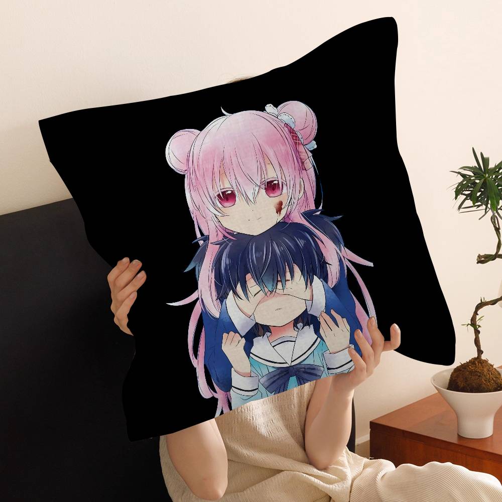 Happy Sugar Life cartoon Pillow Cover for Bedroom Room and Living Room Sofa Decorative Cushion Cover