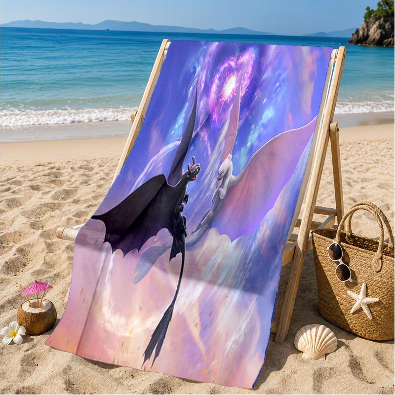 Dragon's Glimmering Fish Beach Towel, Microfiber Beach Towel, Perfect For Pool, Beach, Travel, Home Decor Beach Party Fan gifts
