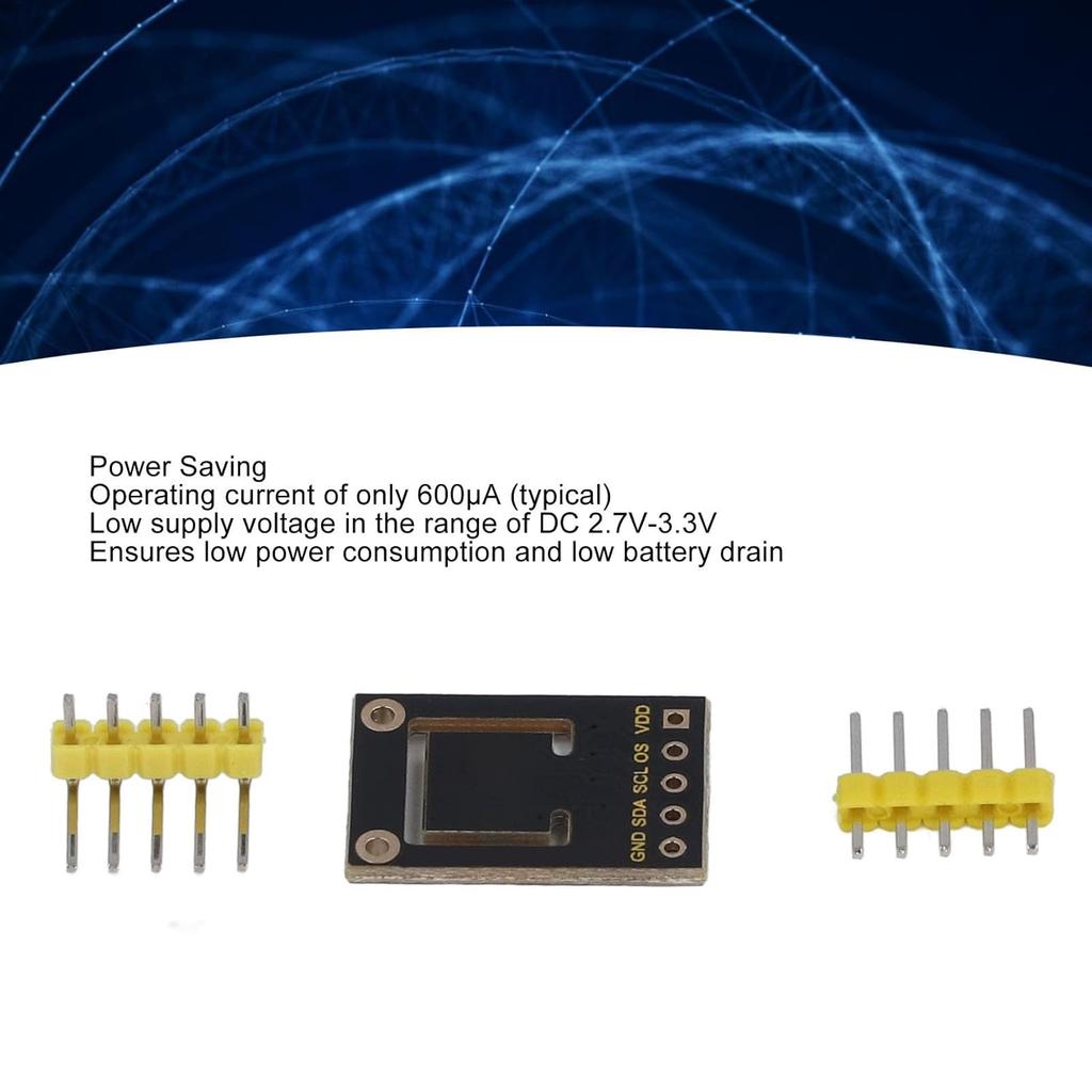 MAX30205 Temperature Humidity Sensor Module, 2.7‑3.3V Human Body Temp Sensor Board, 0.1°C Accuracy Body Sensor Module with Alarm, I2C