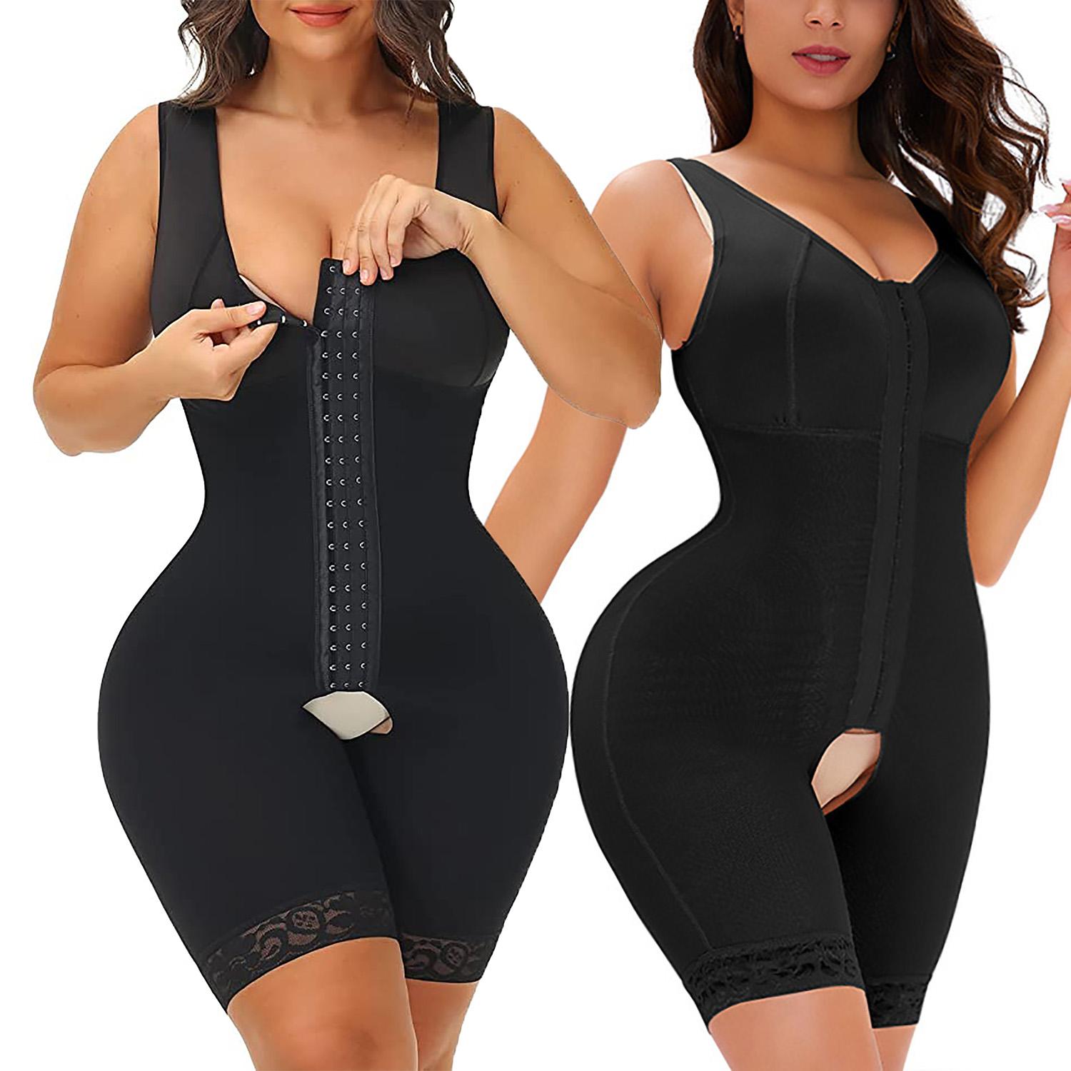 

Корректирующее белье для женщин Tummy Control Full Body Shaper Butt Lifter Thigh Slimmer Bodysuit для женщин Повседневный компрессионный корсет 6XL чёрный
