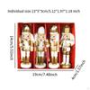 4 Pieces Nutcracker Puppet Statues Christmas Decorations Home Furnishing Crafts Artificial Ornaments