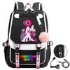 3 Piece School Backpack Set for Students Large Capacity Oxford Cloth Schoolbag with Shoulder Strap and Pencil Case