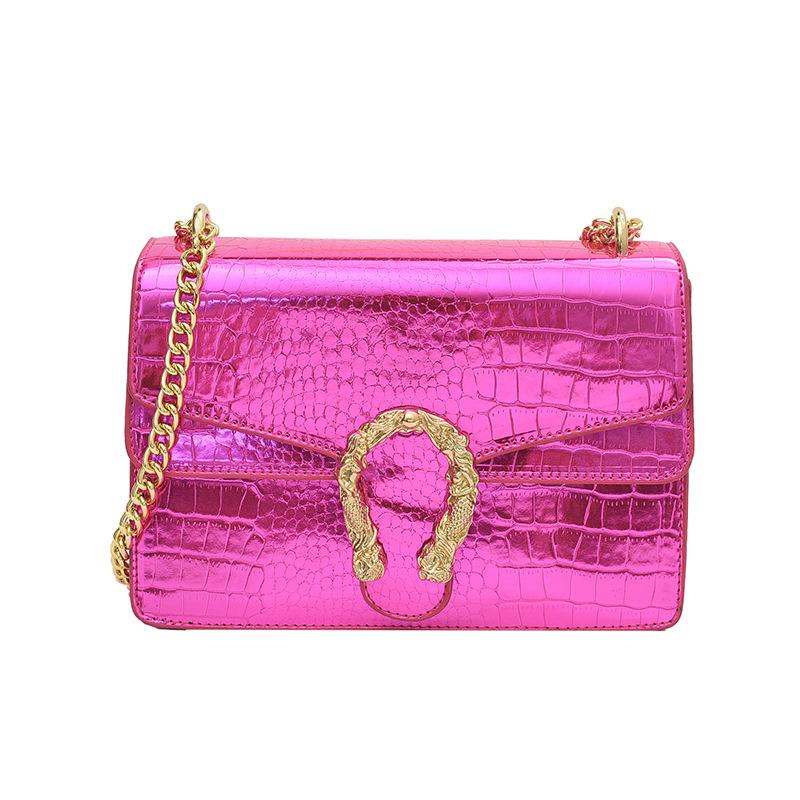 

Женская сумка Новая женская сумка через плечо на одно плечо с цепочкой Женская сумка из крокодиловой кожи Женская сумка Сумка винной богини фиолетовый