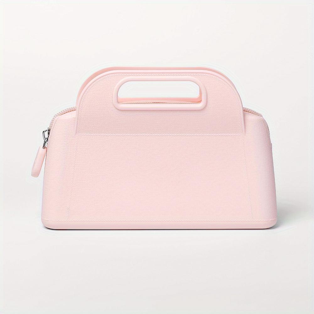 Silicone Cosmetic Bag for Women Portable Storage Bag Zipper Closure Handbag Travel Toiletries Organizer Makeup Bag Hand-held