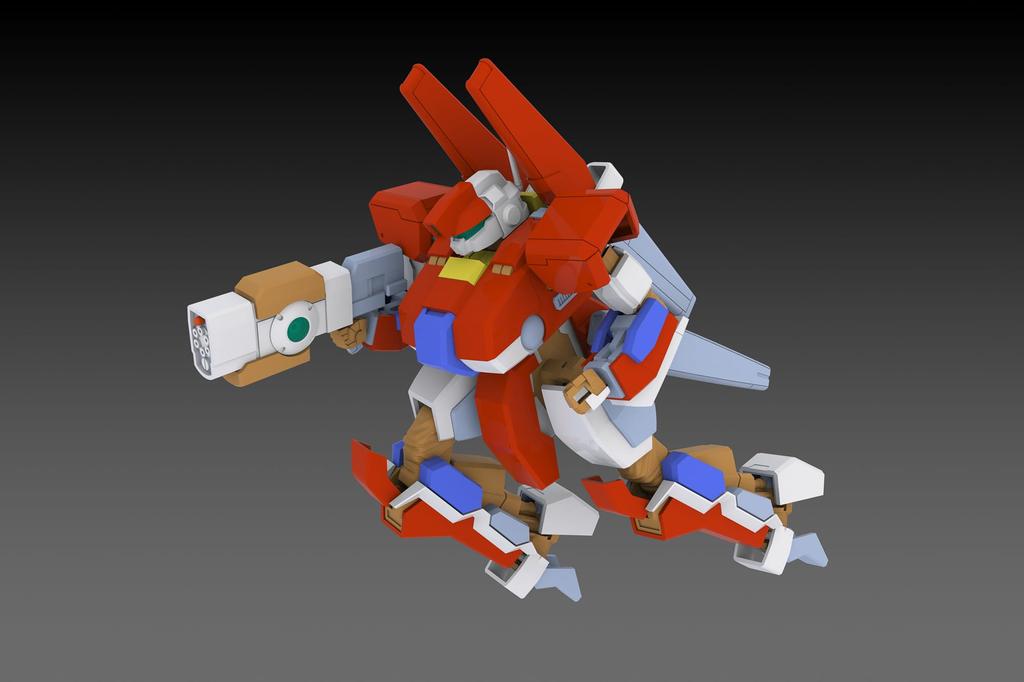 PLUM 5-inch Mechanism Wolf Fang Kuga 2001 TYPE02 Tenrai 2P COLOR 1/35 Scale Pre-Colored Plastic Model Kit PP231 (Robot)