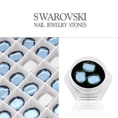 Barockspiegel Denimblau Nailart Fancy Stone 3 Stück DSJAF-4142-DB
