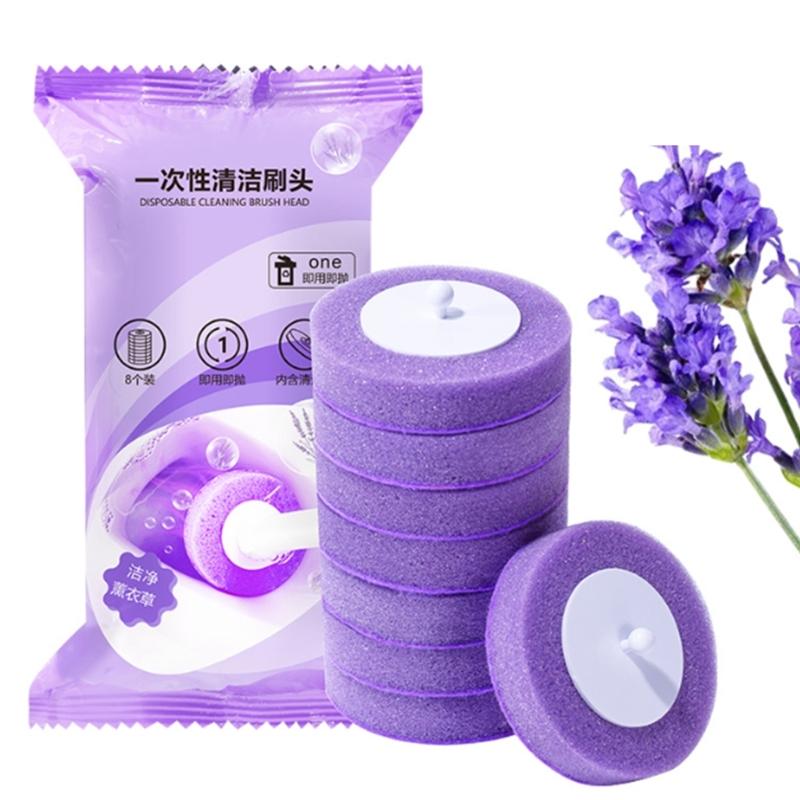 oilet Brush Heads with Build In Detergent Hygienic Toilet Cleaning Tool Simple to Use for Effective Bathroom Maintenance