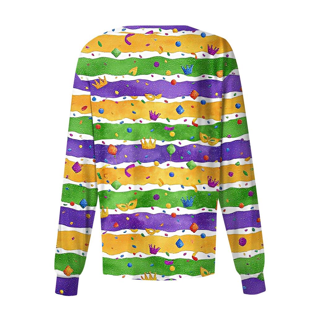 Women's Casual Long-sleeved Single-breasted Printed Protective Clothing Cardigan Top