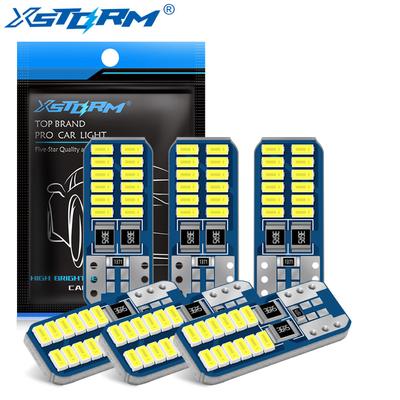 6 Pezzi Lampadine LED W5W T10 Canbus 3014 24 SMD 6000K 168 194 Senza Errori Luce Interna Auto Plafoniera Targa Super Luminosa Lampada Segnale Auto Bianca