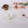 1PCS Braided Tassel Coasters Handmade DIY Non-slip Heat Insulation Mug Mat Drink Cup Ins Tableware Set