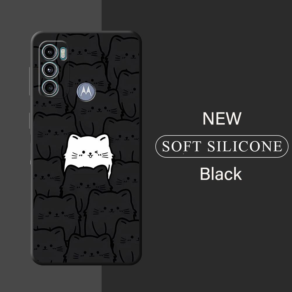 Phone Case for Motorola Moto G200 5G Edge 40 Pro Edge 30 Neo Edge 20 Pro One Fusion Plus G9 Plus Cover Cartoon Lucky Cat