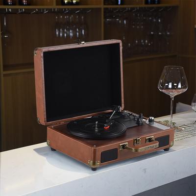 Vintage Vinyl Plattenspieler BT Phonograph USB Aufnahme 33/45/78RPM Unterstützung für 7/10/12 zoll Vinyl