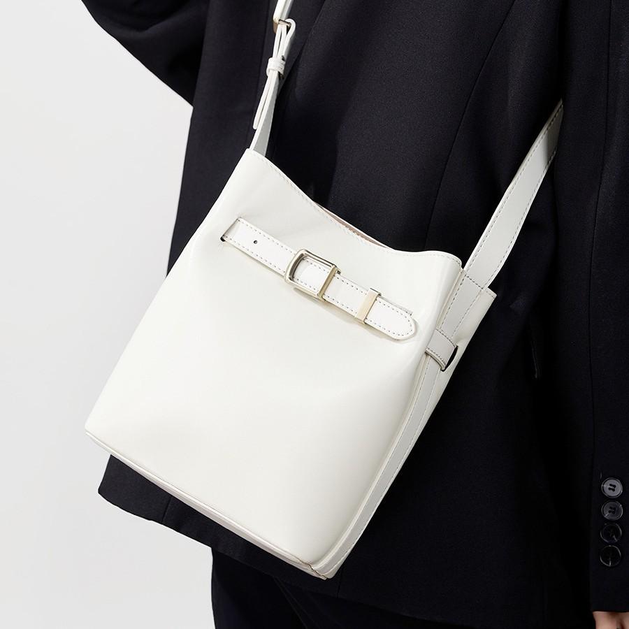 Retro Leather Women'S Shoulder Bag, Premium Bucket Bag, Retro First-Layer Cowhide Messenger Bag, Women'S Shoulder Messenger Bag