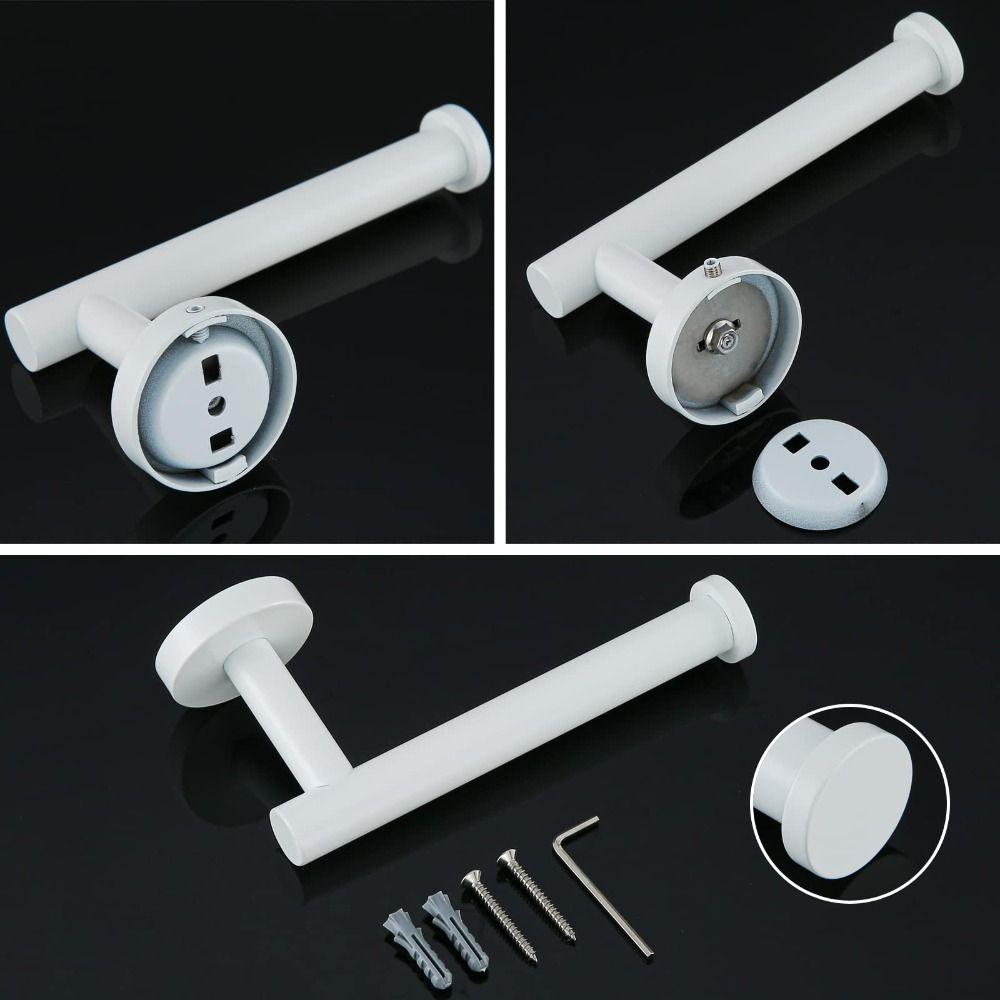 Stainless Steel Tissue Holder White Paper Roll Holder Toilet Paper Holder Bathroom Kitchen