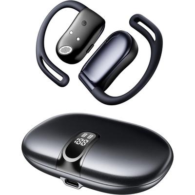 Open Ear Headphones Bluetooth 5.4 Air Conduction Wireless Earbuds Extra Bass 48H Playtime Earphones 3 EQ Modes, ENC Mic, IPX5 Fit for Workout Running